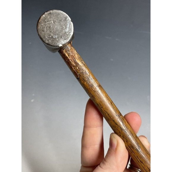 Antique 3.5" HEAD 11" Overall Jeweler Watch Makers Silversmith Hammer Chasing - Picture 8 of 13